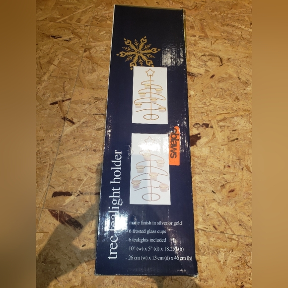 BN Gold Tree Tealight Holder - Picture 2 of 3